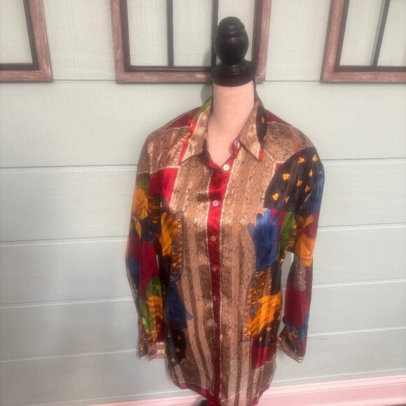 Gantos Tops - Vintage Gantos Multi-Colored Blouse